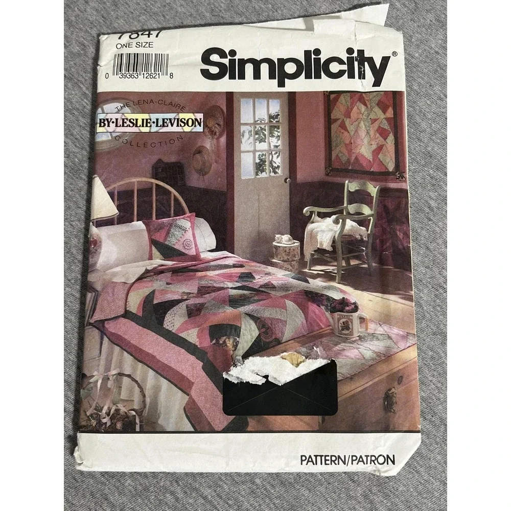 Vintage Quilt & Craft Pattern Lot Simplicity 7847 9691 Angels Little Quilt LQC9